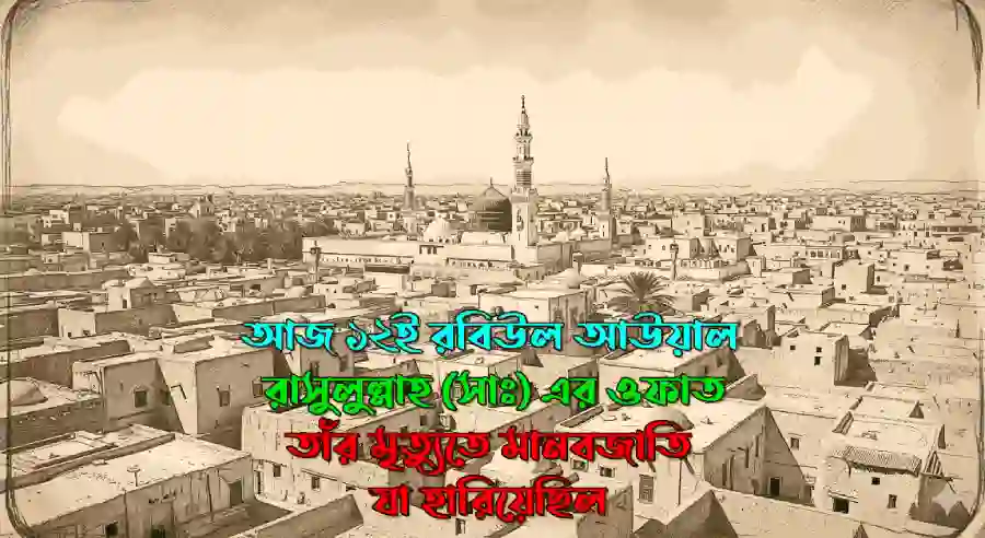 ১২ ই রবিউল আউয়াল রাসুলুল্লাহ (সাঃ) এর মৃত্য দিবস